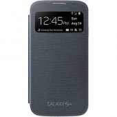Galaxy S4 (i9500) S-View Cover Orijinal Kapaklı Kılıf (SİYAH) - 1