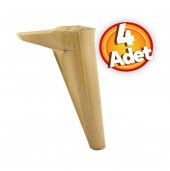 Mobilya Kanepe Sehpa TV Ünitesi Koltuk Ayağı 15 cm Açık Kahverengi Baza Ayak (4 ADET) - 1