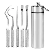 Valkyrie 5 Parça Paslanmaz Çelik Mini Diş Tartar Sökücü Diş Temizleme Kiti Tartar Kireç Temizleyici Seti - 1