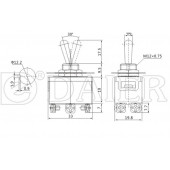 TOGGLE SWITCH BÜYÜK BOY ON-OFF 6P VİDALI - 2