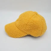 Sarı Renk Kıvırcık Kumaş Beyzbol Kep - 3