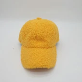 Sarı Renk Kıvırcık Kumaş Beyzbol Kep - 6
