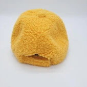 Sarı Renk Kıvırcık Kumaş Beyzbol Kep - 8