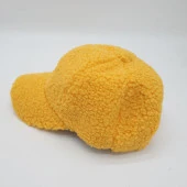 Sarı Renk Kıvırcık Kumaş Beyzbol Kep - 9
