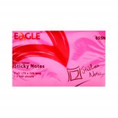 Eagle 75x125 mm Neon Renk Yapışkanlı Not Kağıdı 100 Yaprak (655N) Pembe - 1