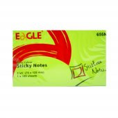 Eagle 75 X 125 mm Neon Renk Yapışkanlı Not Kağıdı 100 Yaprak Yeşil (655N-YSL100) - 1