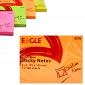 Eagle 75X100 Mm Neon R. Yapışkanlı Not Kağıdı 100 Yaprak Turuncu (657N-TRC) - 2