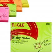 Eagle 75X100 mm Neon R. Yapışkanlı Not Kağıdı 100 Yaprak Yeşil (657N-YSL) - 2