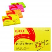 Eagle 50X75 mm Neon R. Yapışkanlı Not Kağıdı 100 Yaprak Sarı (656N-SR) - 2