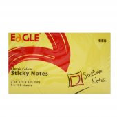Eagle 75x125 mm Klasik Renk Yapışkanlı Not Kağıdı 100 Yaprak Sarı (655) - 1