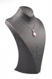 Pembe Kuvars Doğal Taş Kolye thumbnail 2