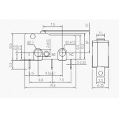 Micro Switch Lehim Bacak Paletsiz 5A/250VAC KW4-Z1F - 2