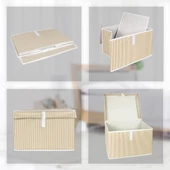 3 Adet Çok Amaçlı Düzenleyici Kutu Mini Boy Kahverengi thumbnail 6