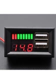 Dijital Akü Ölçer- Çift USB 12V-5V Dönüştürücü thumbnail 1