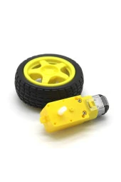 Robot Tekerleği ve DC Motor Seti ,Motor ve Tekerlek Seti thumbnail 2
