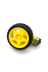 Robot Tekerleği ve DC Motor Seti ,Motor ve Tekerlek Seti thumbnail 4