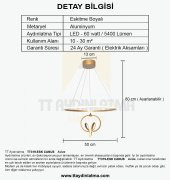 TT Aydınlatma TT319-ESK  Canus Modeli Eskitme Boyalı Led Avize - 4