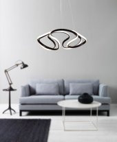 TT Aydınlatma TT307-40-SY  Helezon Modeli Mat Siyah Led Avize - 2