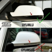 Audi A4 B8 2009 ve arası2014 Yarasa Ayna Kapağı Piano Black Abs Plastik BATMAN - 4
