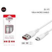 SUBZERO CL57 MICRO 2.2A 1MT SARJ DATA KABLOSU - 1