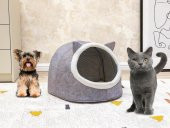 Kedi Köpek Evi Gri thumbnail 1