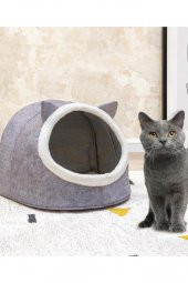 Kedi Köpek Evi Gri thumbnail 2