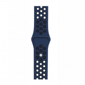 Watch Mavi-Siyah Nike Kordon 42-44 mm Esnek Silikon Delikli Şık Tasarım - 1