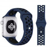 Watch Mavi-Siyah Nike Kordon 42-44 mm Esnek Silikon Delikli Şık Tasarım - 2