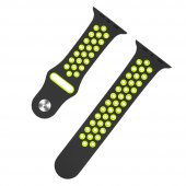 Watch Siyah-Yeşil Nike Kordon 42-44 mm Esnek Silikon Delikli Şık Tasarım - 1