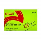 Eagle 50x75 mm Neon Renk Sticky Yapışkanlı Not Kağıdı 100 Yaprak (656N) 4 Adet - 5