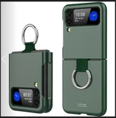 Samsung Z Flip 3 Yüzüklü Standlı Mat Kılıf&Kapak thumbnail 9