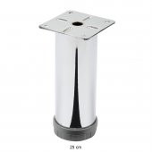 Mobilya Ayağı Metal 25 cm Alttan Ayarlı 42 mm Krom Ayak - 1