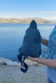 Fiyra bb1 Gri Renk Krinkıl Kumaş Beş Bölmeli  Body Bag Bayan Çanta - 4