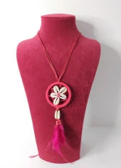 Araba Süsü Mini Düş Kapanı Kolye Dreamcatcher Deniz Kabuklu Tüylü Ayarlanabilir Kolye - 2