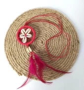 Araba Süsü Mini Düş Kapanı Kolye Dreamcatcher Deniz Kabuklu Tüylü Ayarlanabilir Kolye - 1