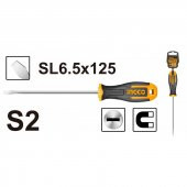 İngco Endüstriyel mıknatıslı Düz Tornavida 5x125mm HS686125 - 1
