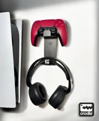 Duvara Monte Edilebilen Gaming Ps4 Ps5 Xbox Joystick Controller Tutucu Ve Kulaklık Standı - 4