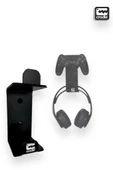Duvara Monte Edilebilen Gaming Ps4 Ps5 Xbox Joystick Controller Tutucu Ve Kulaklık Standı - 3