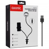ASONIC AS-SF100 3,6 İN. TELEFON TUTUCULU YOUTUBER MAKYAJ HALKA LED IŞIK - 7