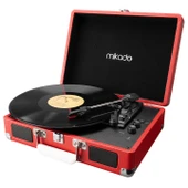 MİKADO MN-P317 NOSTALJİ  KIRMIZI PİKAP +9 RCA + BLUETOOTHDESTEKLİ MÜZİK KUTUSU - 1