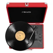 MİKADO MN-P317 NOSTALJİ  KIRMIZI PİKAP +9 RCA + BLUETOOTHDESTEKLİ MÜZİK KUTUSU - 2