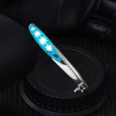 Turkuaz Yıldızı 14 Ayar Altın Kelepçe Bilezik thumbnail 3