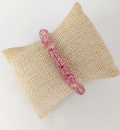 Pembe Kuvars Doğal Taş Çakra Elastik Bileklik Unisex Yoga Enerji Bilezik Takı thumbnail 1