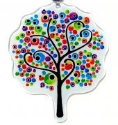 Hayat Ağacı Nazar Boncuklu Ağaç Modelli Cam Duvar Süsü thumbnail 1