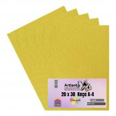 Sarı Keçe A4 2 mm 20x30 cm 5 li 1 Paket Okul Kreş Etkinlik - 1