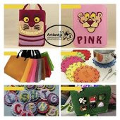 Pembe Keçe A4 2 mm 20x30 cm 5 li 1 Paket Okul Kreş Etkinlik - 6