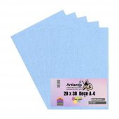 Açık Mavi Keçe A4 2 mm 20x30 cm 5 li 1 Paket Okul Kreş Etkinlik - 1