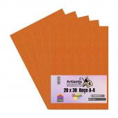 Turuncu Keçe A4 2 mm 20x30 cm 5 li 1 Paket Okul Kreş Etkinlik - 1