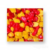 Sarı Kırmızı Fanus Çakılı 2 Paket (350gr+350gr) - 1