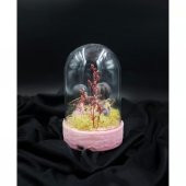 3 Boyutlu Kız Erkek Figürlü Işıklı Pembe Fanus Biblo - 2